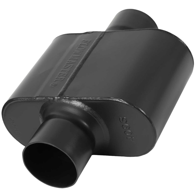 Flowmaster Super 10 Series Chambered Muffler â€“ 3.00â€ Center In / 3.00â€ Center Out â€“ Race-Inspired Sound â€“ 409 Stainless Steel â€“ Ideal for Muscle Cars, LS Swaps, Drag Cars & Off-Road Build (843015) - Image 1